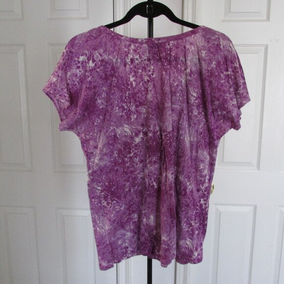 Talbots Purple Design Shirt, Size X - Picture 2 of 8